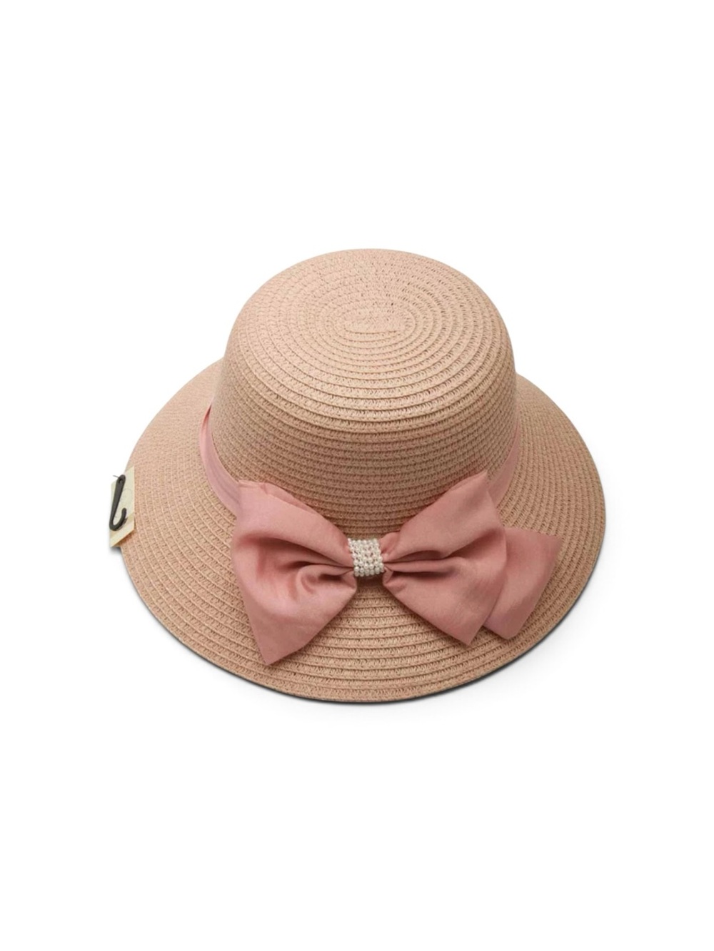 WOMEN'S PINK BOW DETAILED SUN HATS